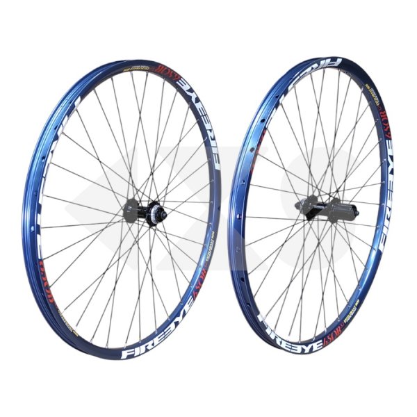 Σετ Τροχών MTB FIREEYE Excelerant 650B 32mm - 27.5&#039;&#039; - Shimano HB-TX505 Disc Center Lock 32H Blue Ano.