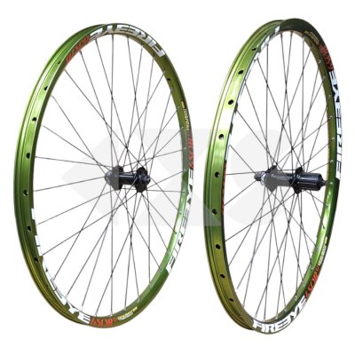 Σετ Τροχών MTB FIREEYE Excelerant 650B 32mm - 27.5&#039;&#039;  - Shimano HB-TX505 Disc Center Lock 32H Green Ano.