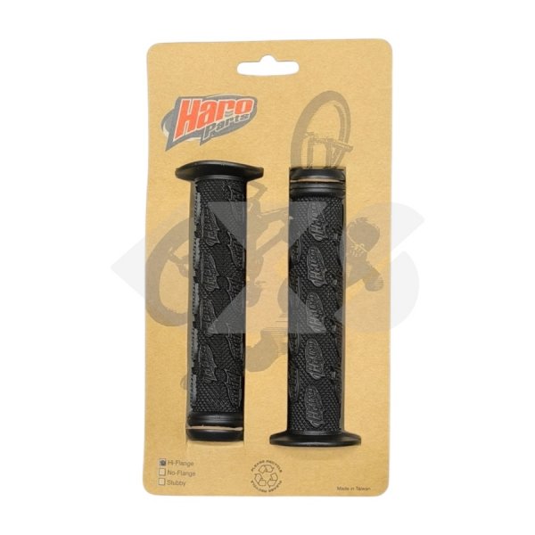 NOS Χειρολαβές HARO (MIRRA) Superoval BMX Grips w/Flange 96063 Black