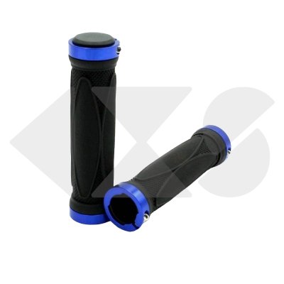 Χειρολαβές ΜΤΒ Lock On Hualong HL-202 Black with Blue Lock Rings