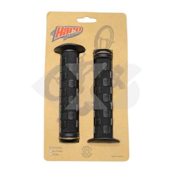 NOS Χειρολαβές HARO Hevron BMX Grips w/Flange 96061 Black