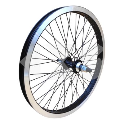 Τροχός Οπίσθιος BMX GT Flip Flop Hub/HJC Rim Αλουμινίου Black 20" - Άξονας 14mm - 48 Ακτίνες Black Ano.